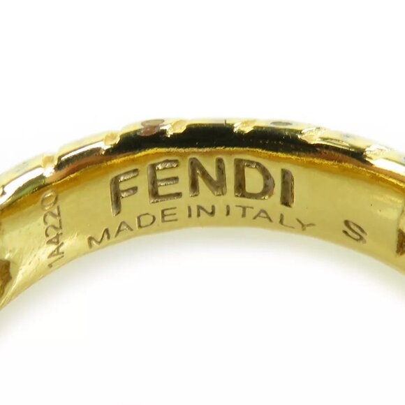 Auth FENDI Ring Gold Metal - Picture 12 of 15